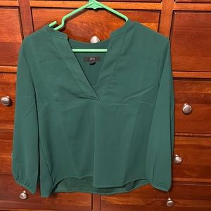 Jcrew emerald green blouse, lightly worn, size small